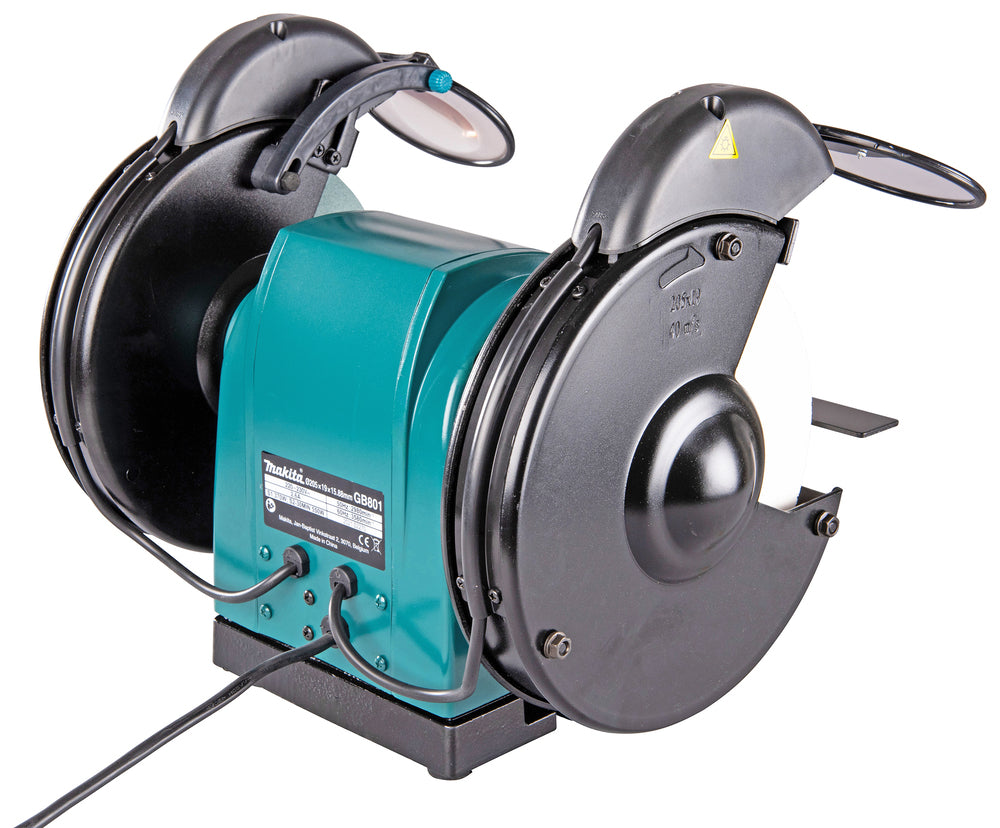 Makita Doppelschleifbock – 550 W, 205 mm Scheiben, leise & vibrationsarm - GB801