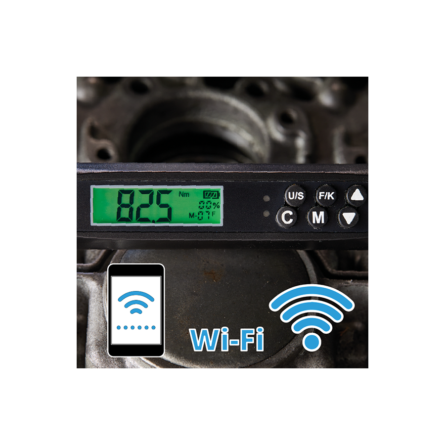 M7 Power-Werkzeuge - Clé dynamométrique rechargeable 1/2" DIGITAL : 6-60Nm Bluetooth GBI406060