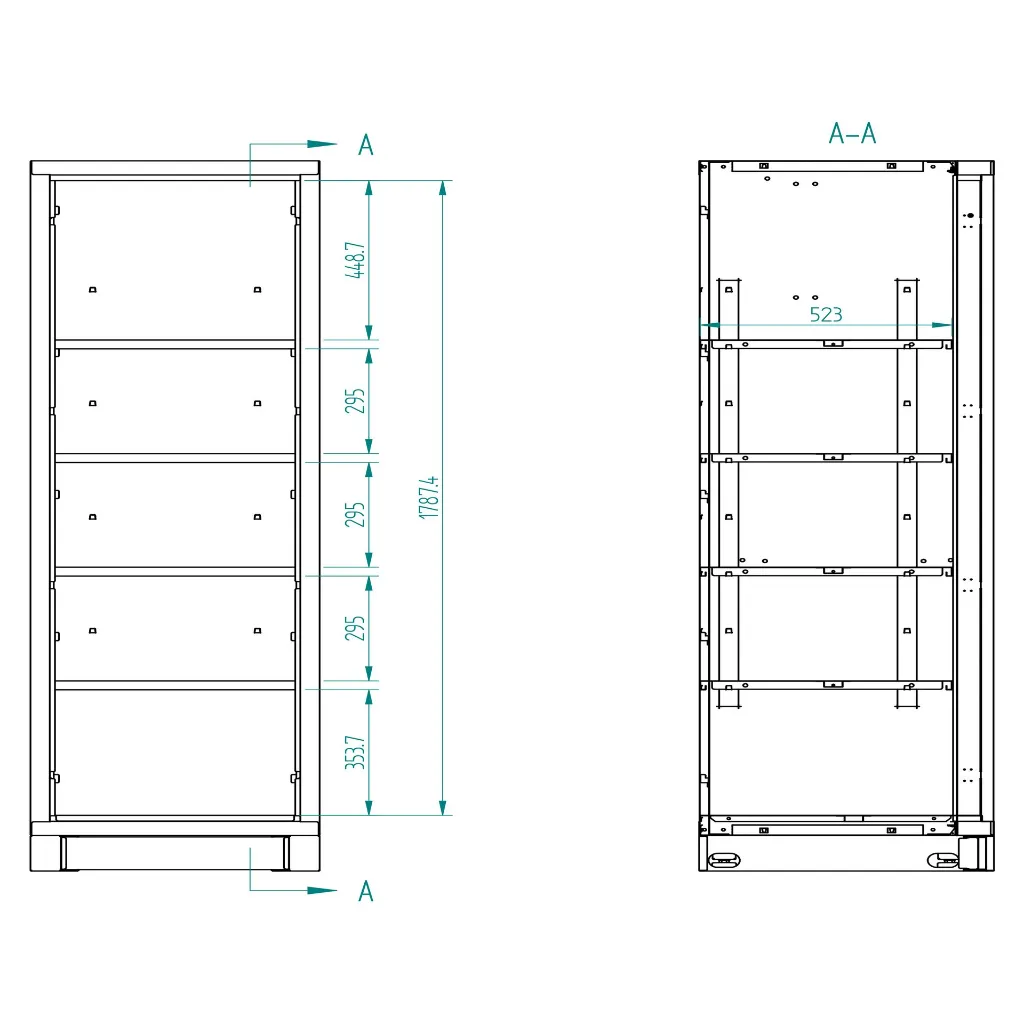 Bullram 1-türiger Standschrank STARX DEEP extra tief - GC60E1