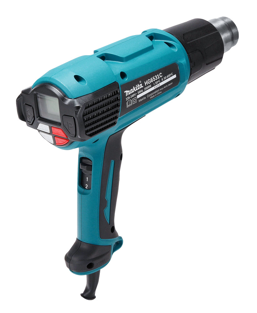 Makita Heißluftgebläse HG6531CK – 2.000 W, 50–650 °C, mit 14 Programmen - HG6531CK