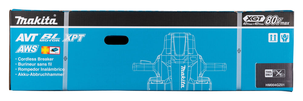 Makita Akku-Abbruchhammer – 2x 40V max., 72,8 J Schlagstärke, AVT & AWS - HM004GZ01