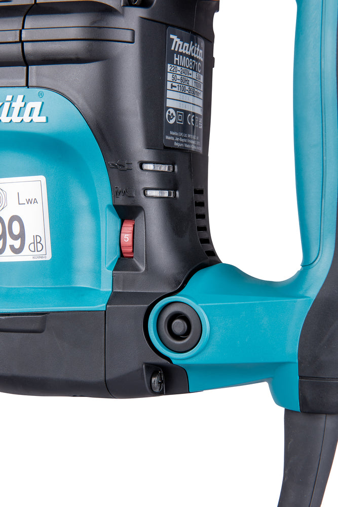 Makita Stemmhammer SDS-MAX – 1.100 W, 8,1 J Schlagstärke, AVT & variabler Schlagzahl - HM0871C