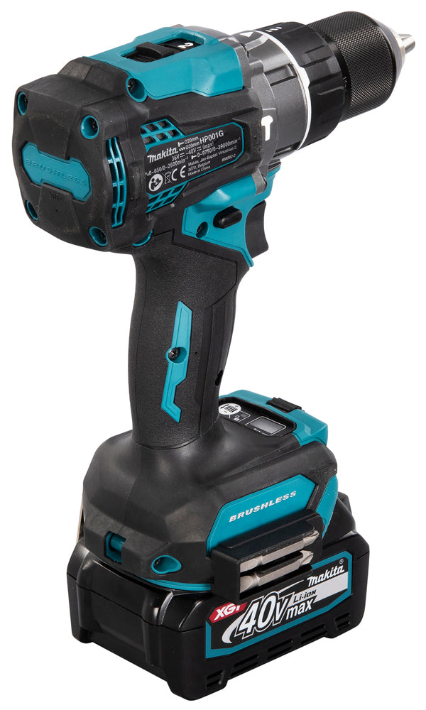 Makita Akku-Schlagbohrschrauber – 40V max., inkl. 2x 2,5 Ah Akkus, Ladegerät & MAKPAC - HP001GD201