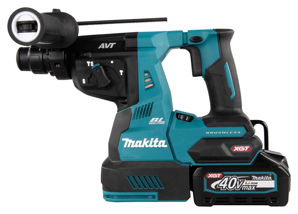 Makita Akku-Kombihammer SDS-MAX – 40V max., inkl. 2x 4,0 Ah Akkus, Ladegerät & MAKPAC - HR003GM201
