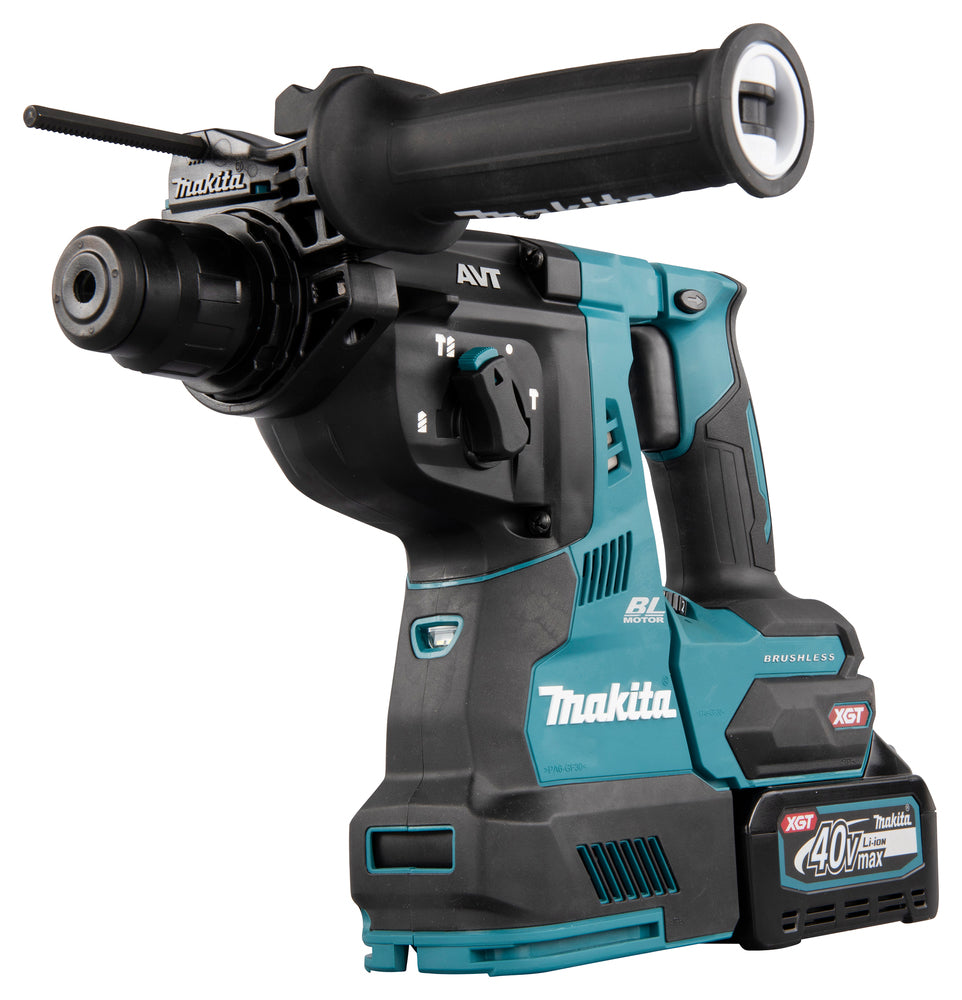Makita Akku-Kombihammer SDS-MAX – 40V max., inkl. 2x 4,0 Ah Akkus, Ladegerät & MAKPAC - HR003GM201