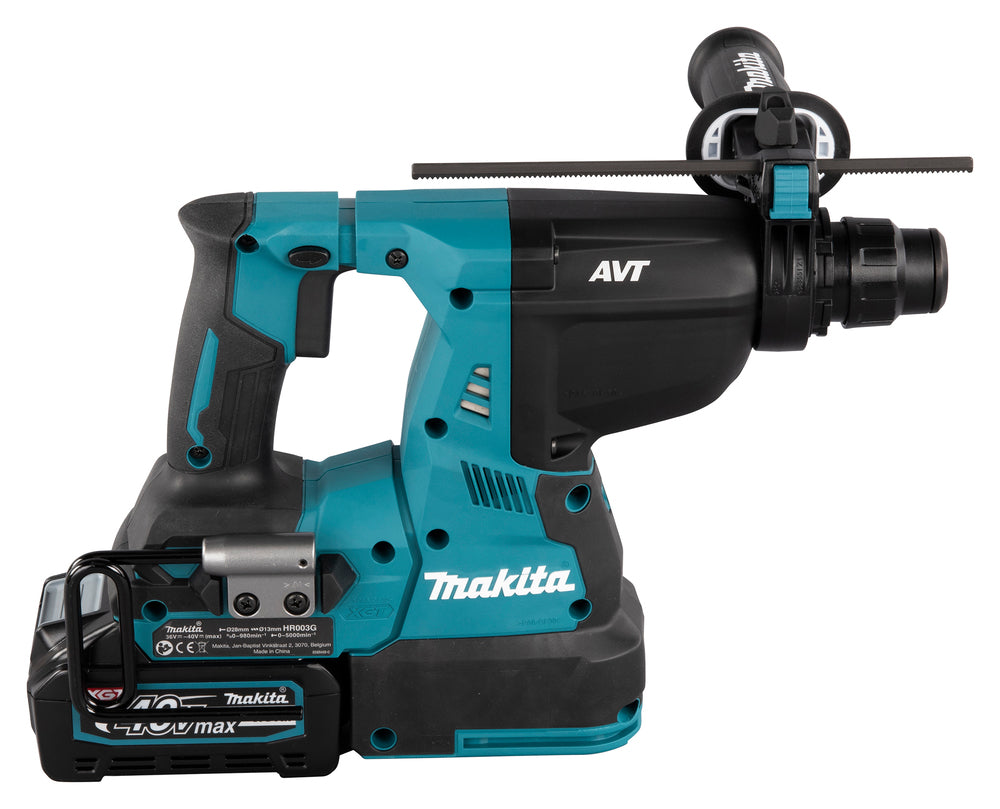 Makita Akku-Kombihammer SDS-MAX – 40V max., inkl. 2x 4,0 Ah Akkus, Ladegerät & MAKPAC - HR003GM201