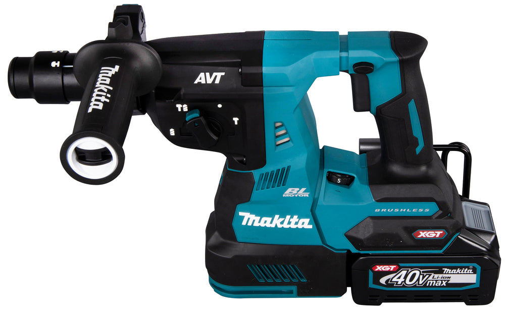 Makita Akku-Kombihammer SDS-MAX – 40V max., inkl. 2x 4,0 Ah Akkus, Ladegerät & MAKPAC - HR004GM201