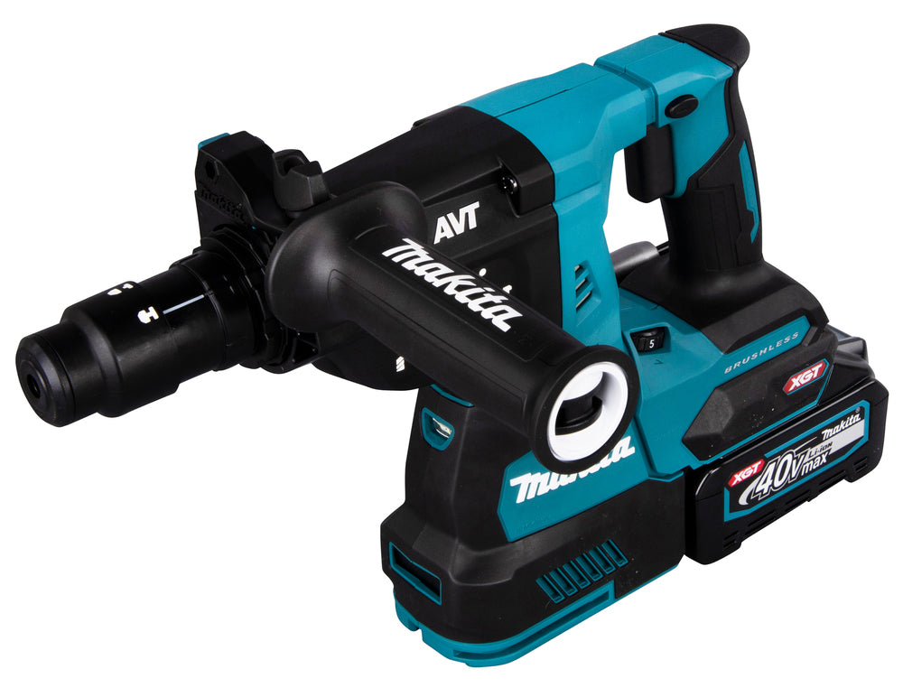 Makita Akku-Kombihammer SDS-MAX – 40V max., inkl. 2x 4,0 Ah Akkus, Ladegerät & MAKPAC - HR004GM201