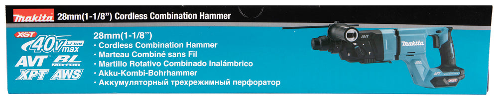 Makita Akku-Kombihammer SDS-PLUS – 40V max., AVT, AFT & AWS - HR007GZ