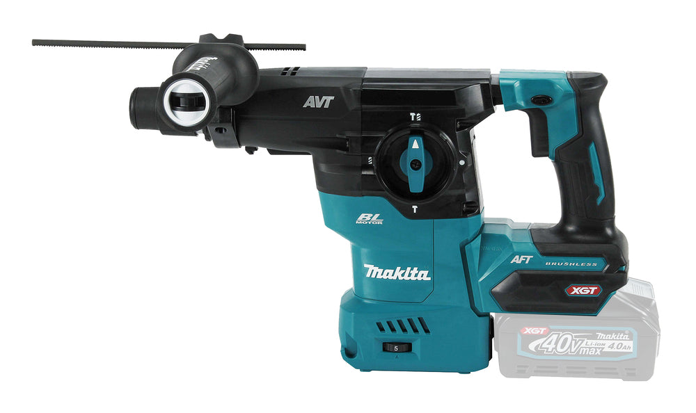 Makita Akku-Kombihammer SDS-PLUS – 40V max., 3,9 J Schlagstärke, optional DX10 Staubabsaugung - HR008GZ