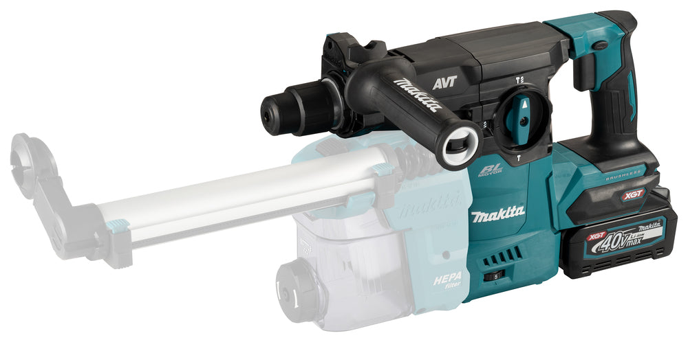Makita Akku-Kombihammer SDS-PLUS – 40V max., 3,9 J Schlagstärke, optional DX10 Staubabsaugung - HR008GZ