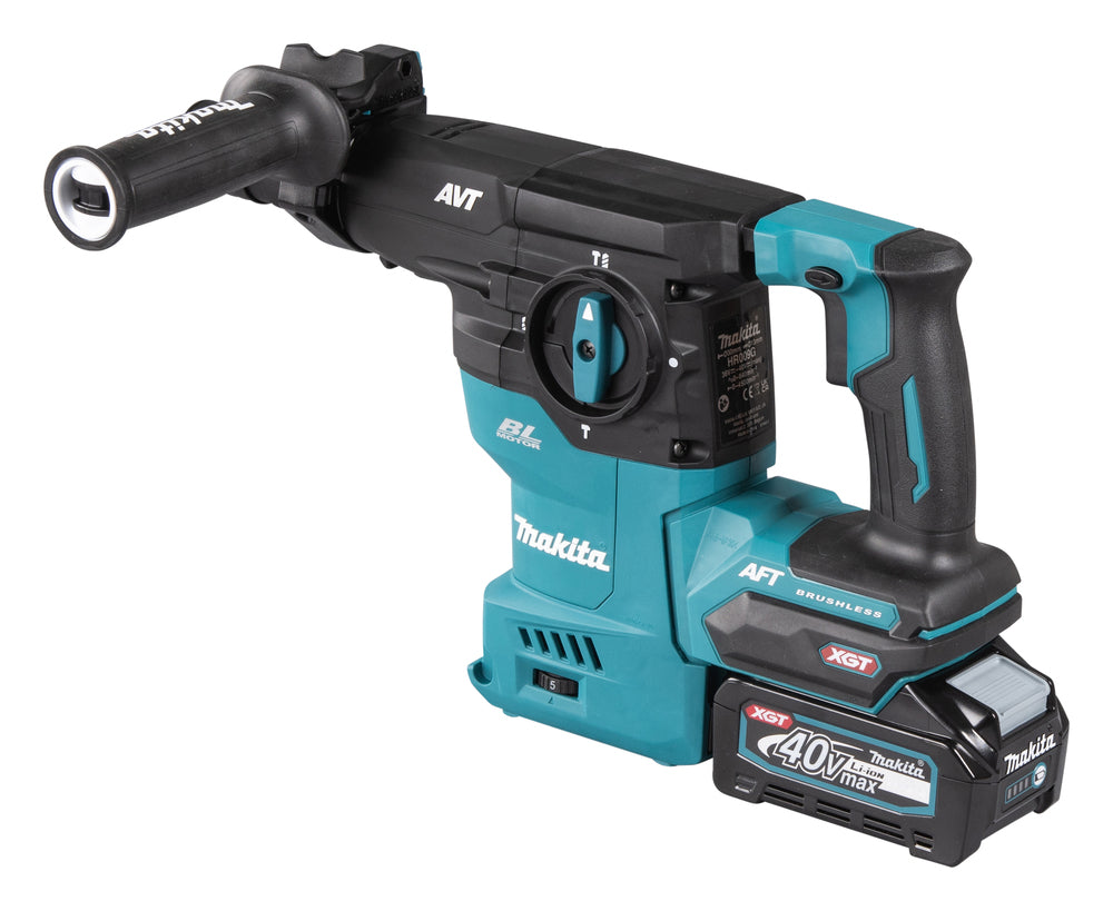 Makita Akku-Kombihammer SDS-PLUS – 40V max., 3,9 J Schlagstärke, inkl. DX11 Staubabsaugung - HR009GM202