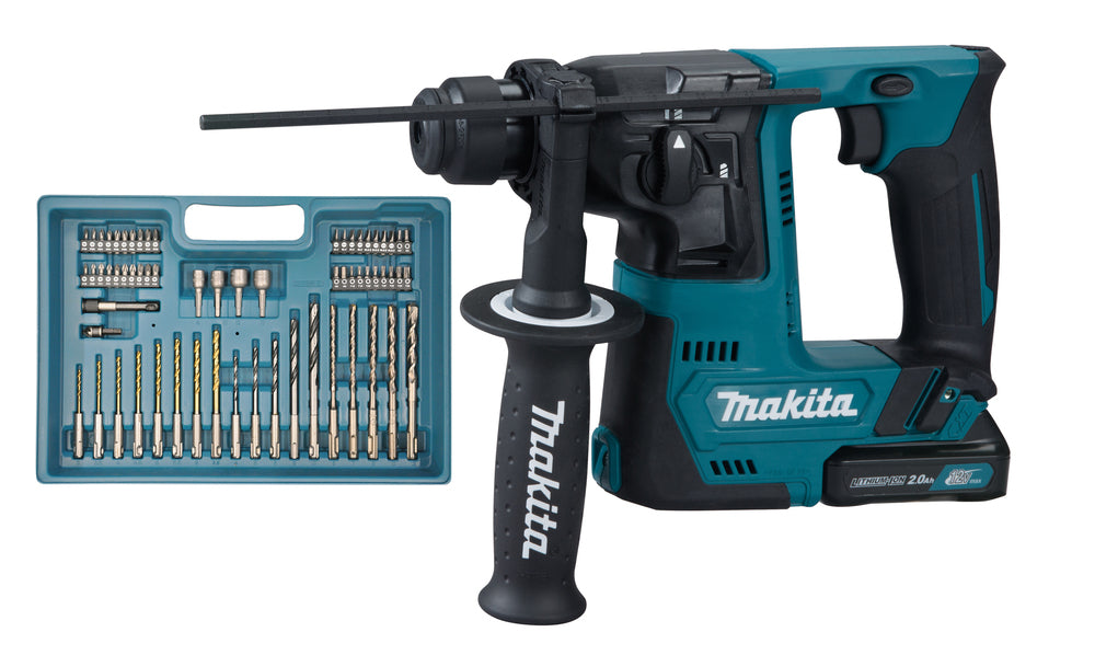 Makita Akku-Bohrhammer SDS-PLUS – 18V, 1,0 J Schlagstärke, kompakt & mit Zubehörset - HR140DSAE1