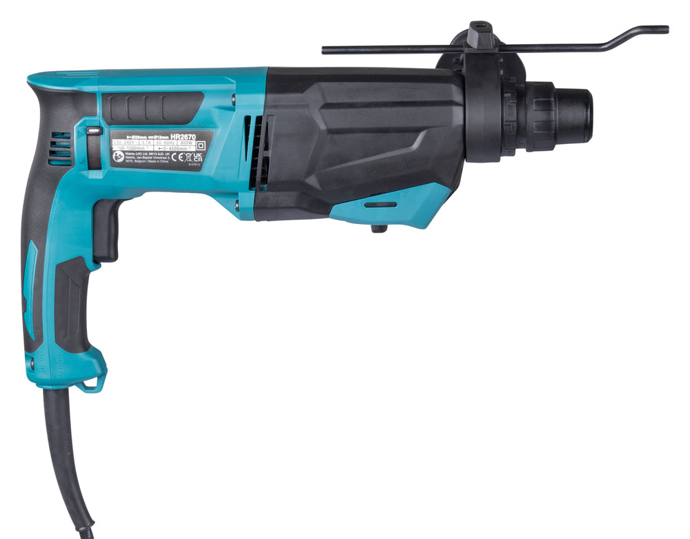 Makita Kombihammer SDS-PLUS – 800 W, 3,0 J Schlagstärke & 26 mm Bohrleistung - HR2670
