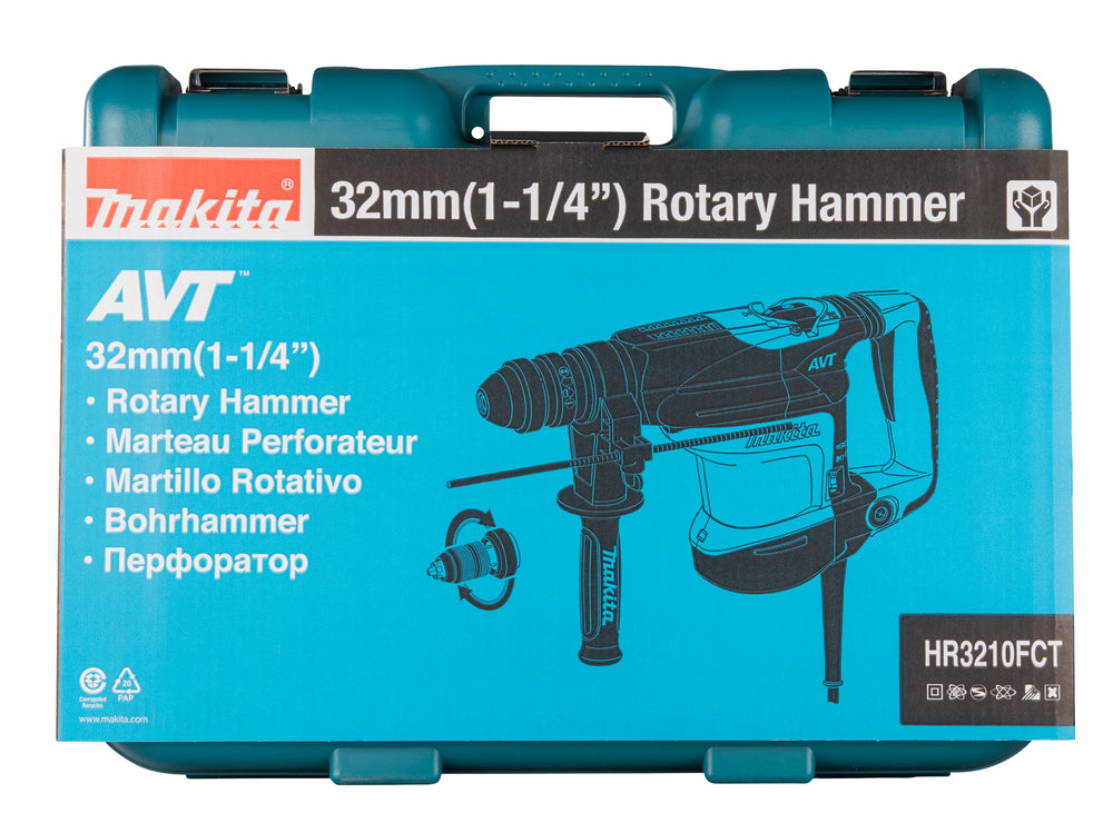 Makita Kombihammer SDS-PLUS – 850 W mit 4,9 J Schlagstärke & 32 mm Bohrleistung - HR3210FCT