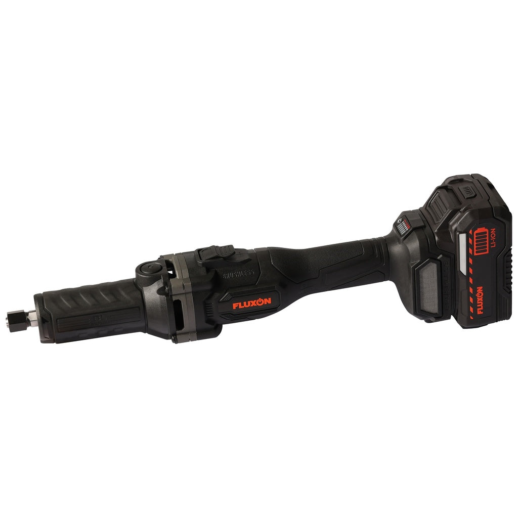 Fluxon Akku Geradschleifer inkl. 4 Ah Akku & Ladegerät – IAG06V18B1