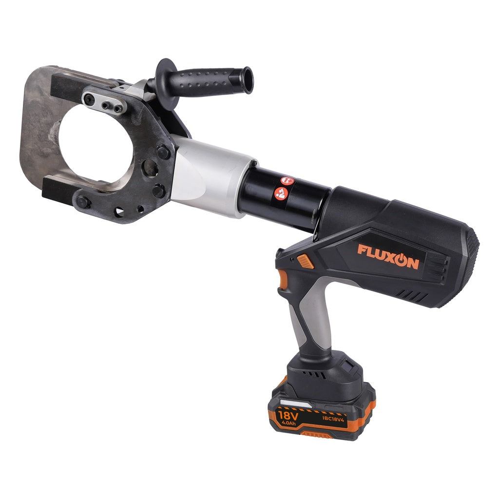 Fluxon 18V Profi Akku-hydraulischer Kabelschneider 105mm 120kN Akku Kabelschere 18V inkl. 2x 4,0Ah - ICC105B2