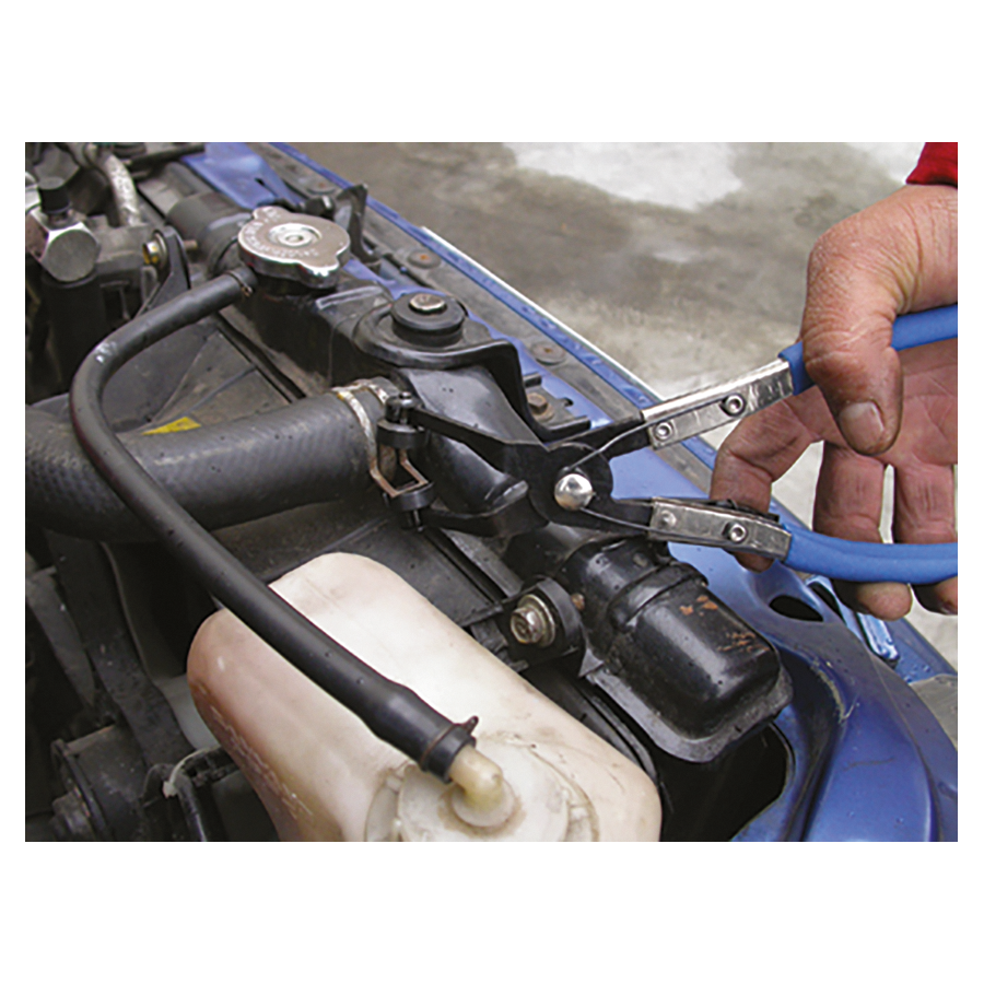 KING TONY Profi-Werkzeuge - Abgewinkelte Schlauchklemmenzange, 45° - 220 mm 9AA21