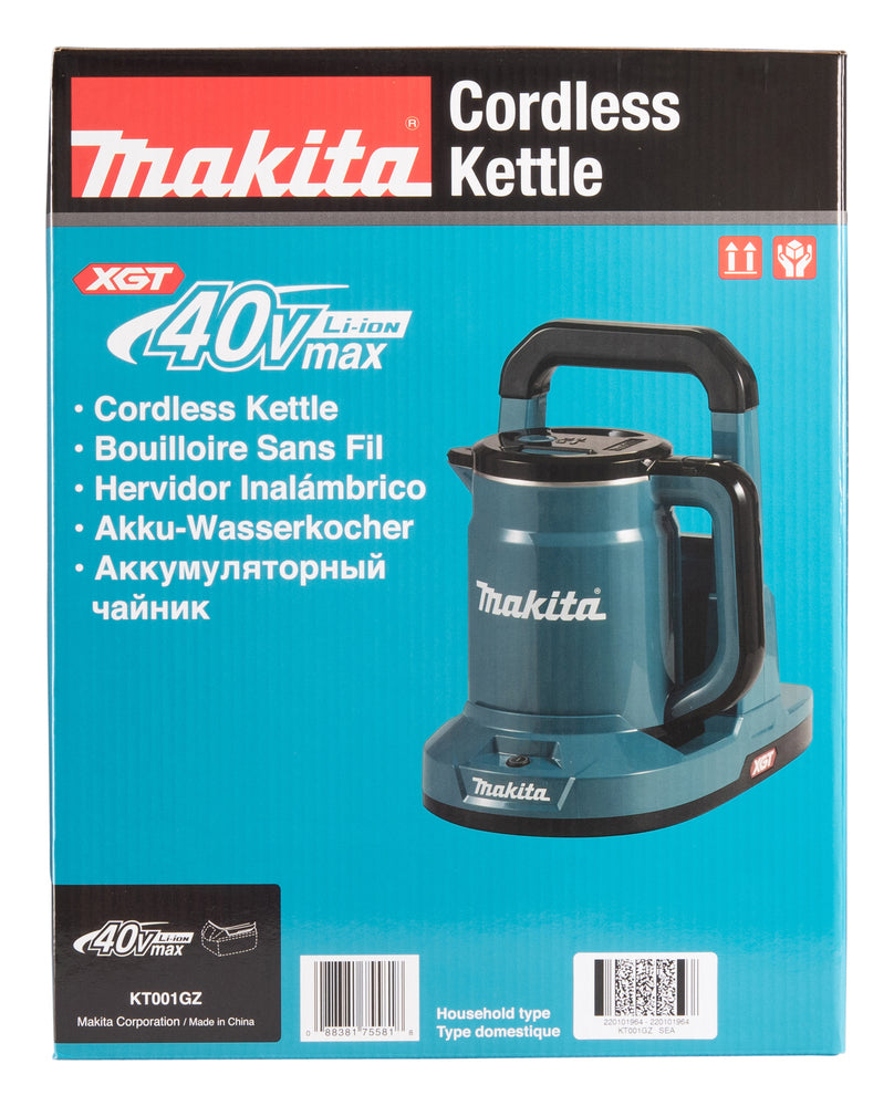 Makita Akku-Wasserkocher 40V max – mobiler Wasserkocher für Baustelle, Camping & Outdoor - KT001GZ