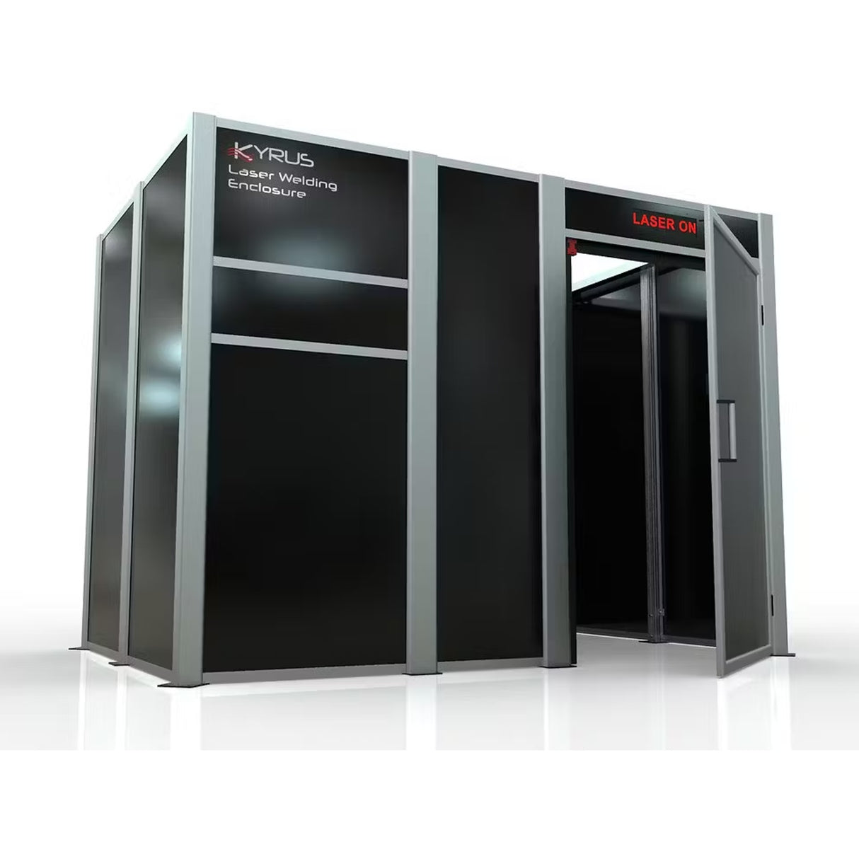 KYRUS 3x2 m Laserschweißkabine mit Scharniertür - Laserschutzkabine - KY-LENC-001