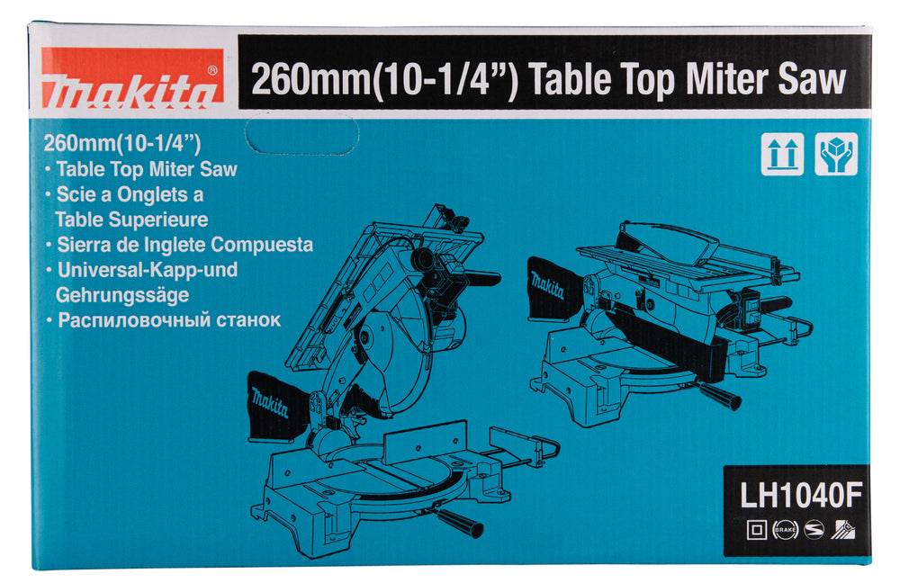 Makita Tisch-/Kapp- und Gehrungssäge – 1.650 W, 260 mm Blatt, Kombimaschine mit LED - LH1040F