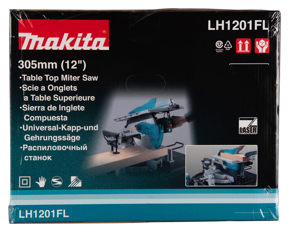 Makita Tisch-/Kapp- und Gehrungssäge – 1.650 W, 305 mm Blatt, Kombimaschine mit LED & Laser - LH1201FL