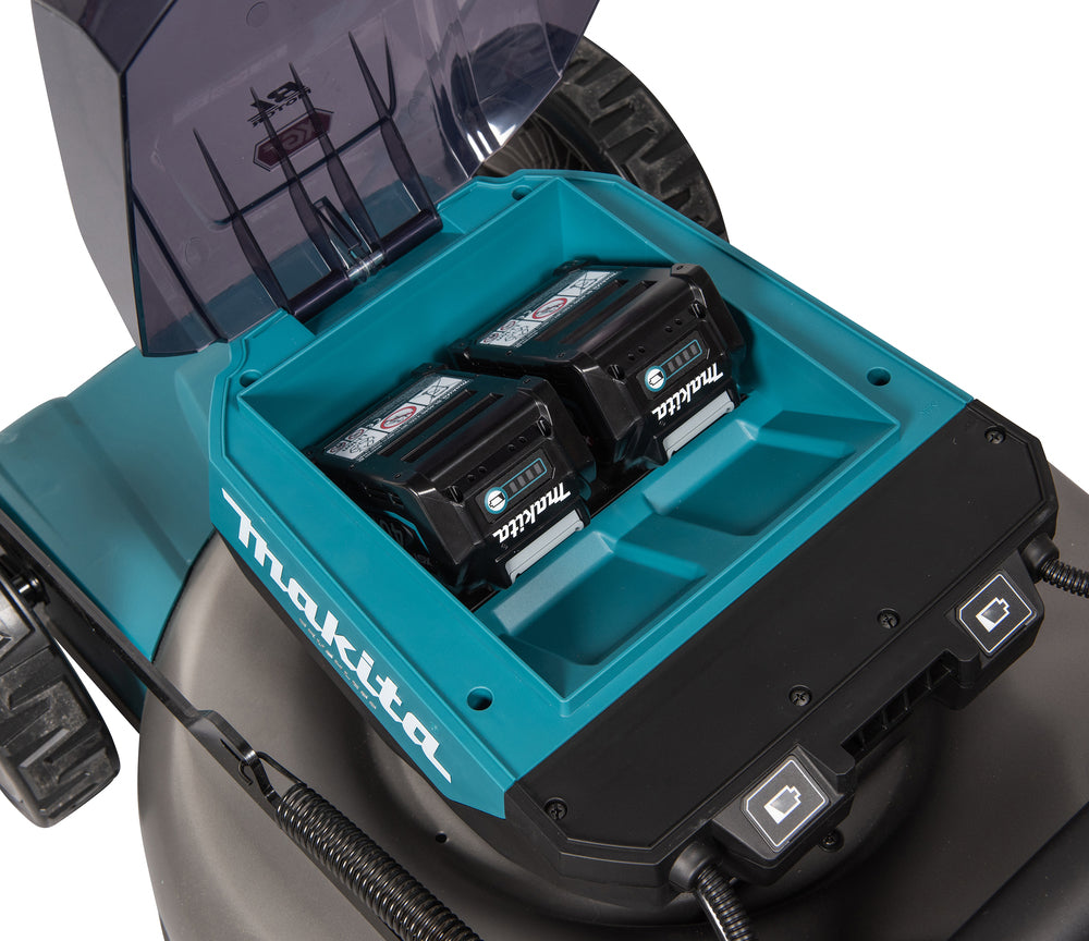 Makita Akku-Rasenmäher mit Stahl-Mähdeck & Dual-Akku-System - LM001GZ