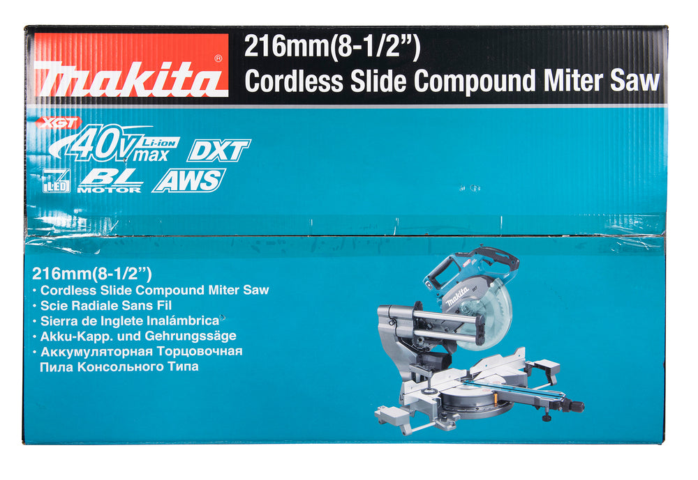 Makita Akku-Kapp- und Gehrungssäge – bürstenlos, LED-Schnittlinie, AWS & kompakte Bauweise - LS002GZ01