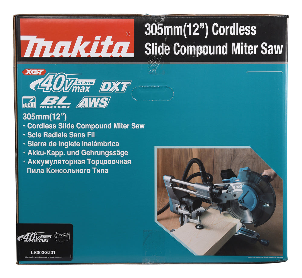Makita Akku-Kapp- und Gehrungssäge – 40V max., bürstenlos, LED-Schnittlinie & AWS - LS003GZ01