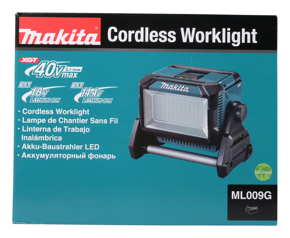 Makita LED-Akku-Baustrahler – 10.000 Lumen, 96 LEDs, IP65 & Dual-Akkuschacht (XGT/LXT) - ML009G