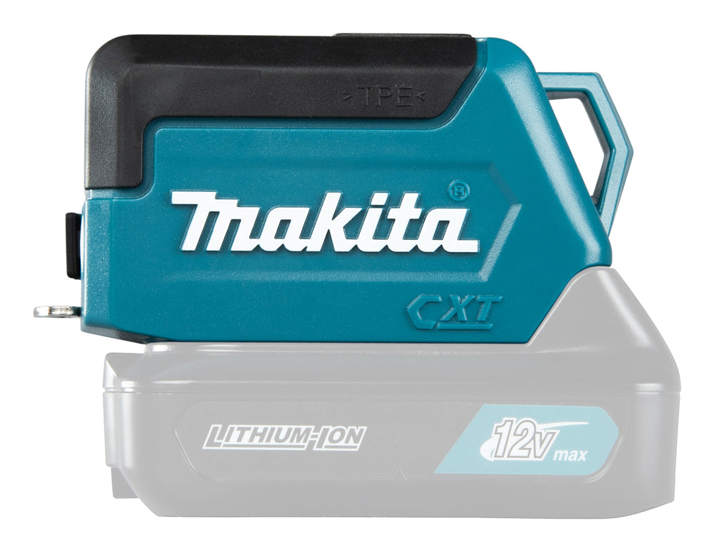 Makita LED-Akku-Taschenlampe – 3 Leuchtmodi, Hand- & Werkstattlampe, USB-Port (CXT 12V max.) - ML107
