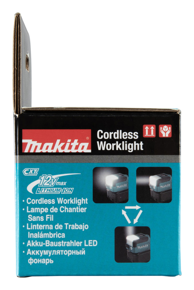 Makita LED-Akku-Taschenlampe – 3 Leuchtmodi, Hand- & Werkstattlampe, USB-Port (CXT 12V max.) - ML107