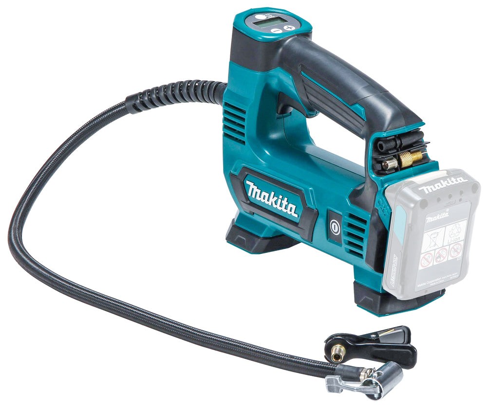 Makita Akku-Kompressor 12V – bis 8,3 bar, Digitaldisplay, LED-Licht, Auto-Stopp - MP100DZ