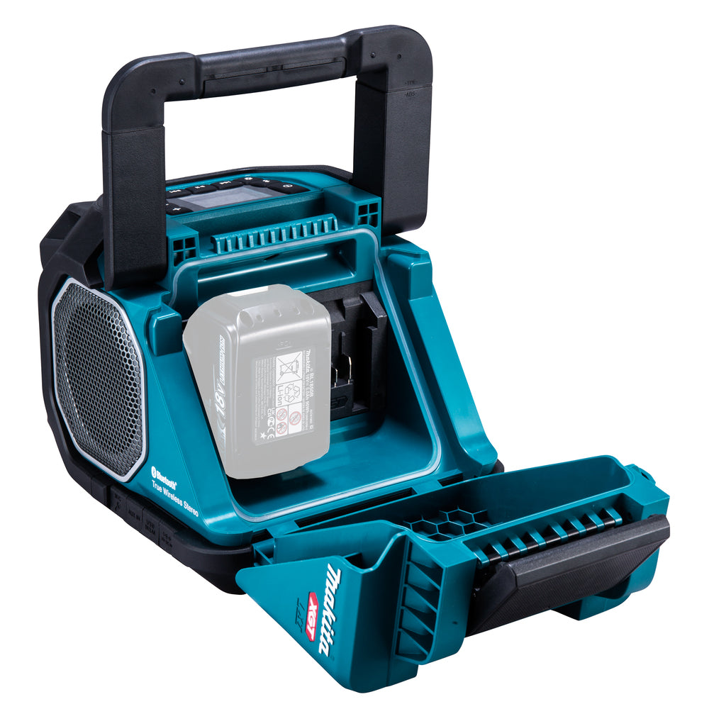 Makita Bluetooth-Lautsprecher – kraftvoller Sound, Mikrofonbuchse, bis 10 Geräte koppelbar - MR014GZ