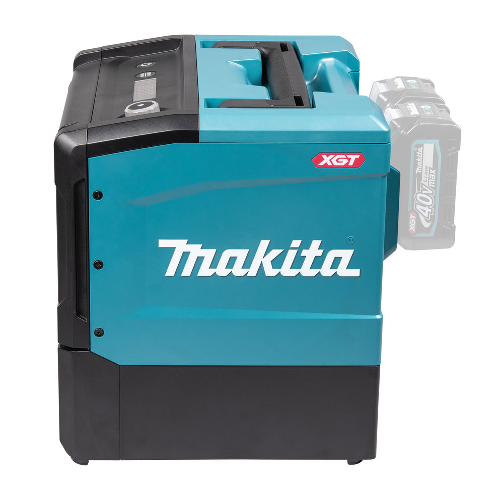Makita Akku-Mikrowelle MW001G – 40Vmax, mobil, mit USB-Anschluss & LED-Display - MW001GZ
