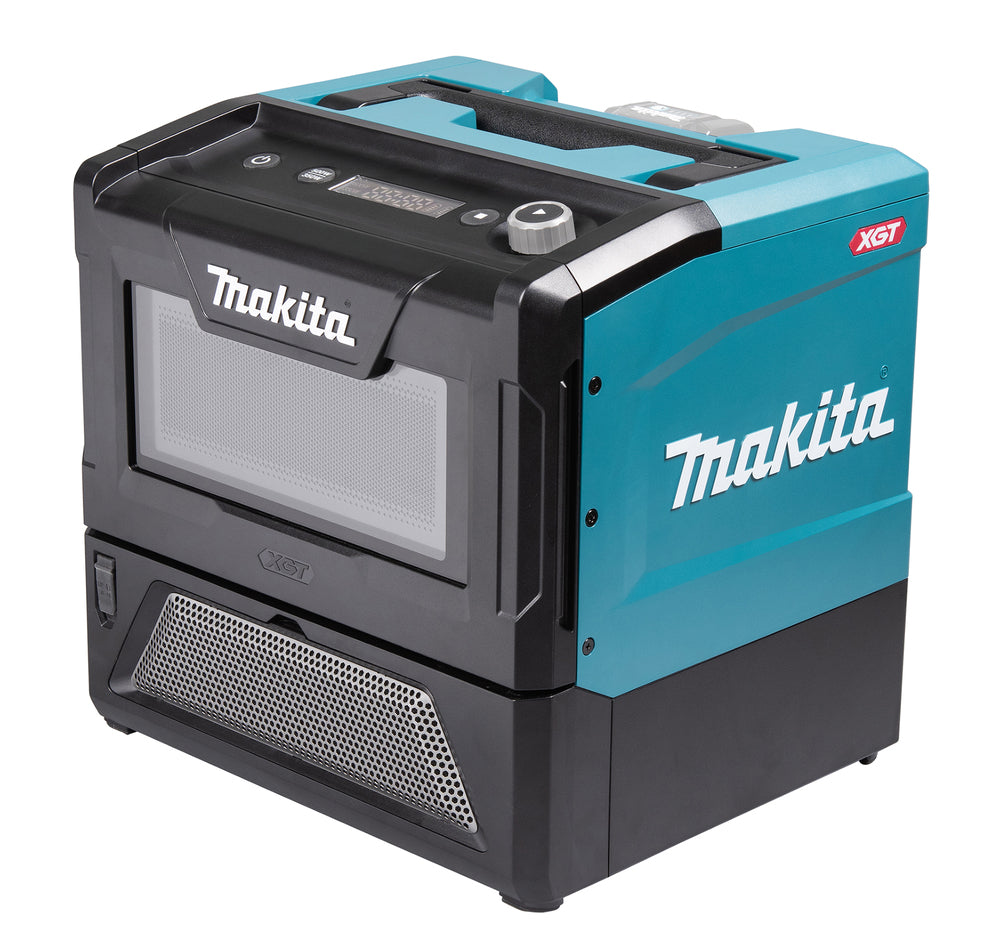 Makita Akku-Mikrowelle MW001G – 40Vmax, mobil, mit USB-Anschluss & LED-Display - MW001GZ