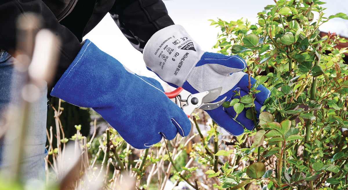 HASE Schweißerhandschuhe Mühlheim Blue Gr.10 aus Rindspaltleder – EN 12477