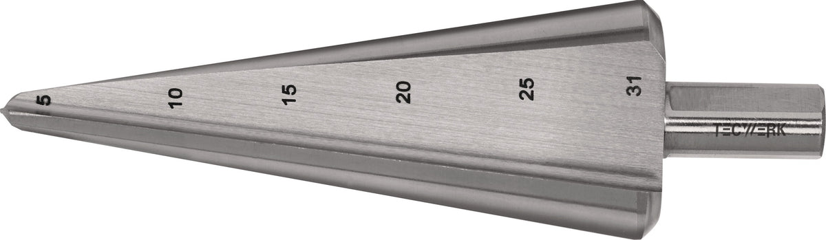 TECWERK Blechschälbohrer 3-14 mm HSS-Co, 2 Schneiden, Senkwinkel 20°