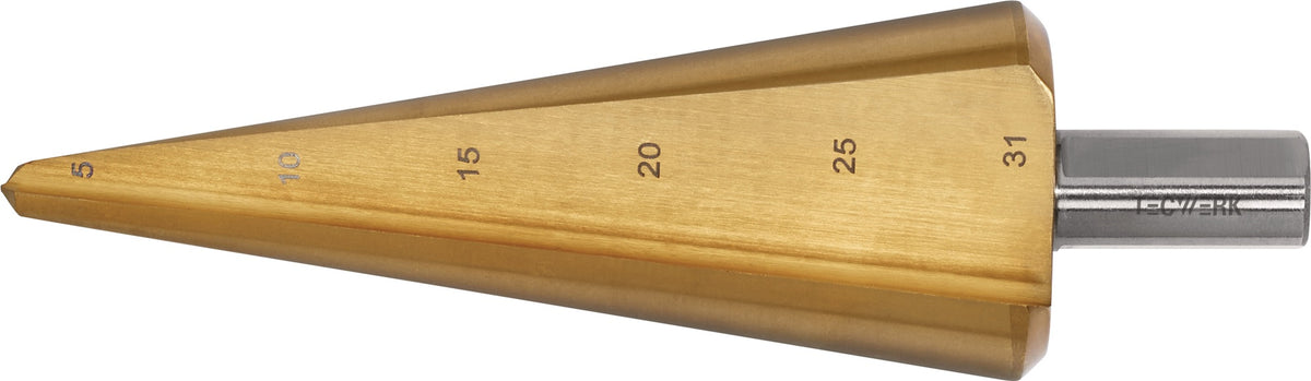 TECWERK Blechschälbohrer 3-14 mm HSS-Co, 2 Schneiden, Senkwinkel 20°