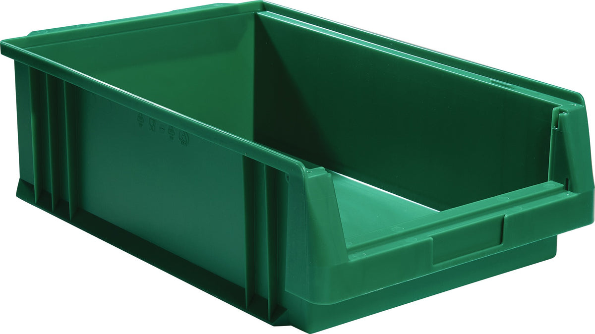 Sichtlagerkasten PLK 500x315x200 mm PP rot von LA-KA-PE – 8 Stück, 22,5 l, 180 kg Auflast