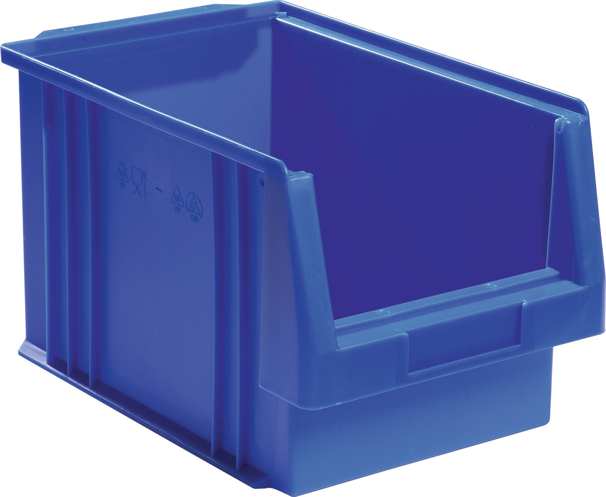 Sichtlagerkasten PLK 500x315x200 mm PP rot von LA-KA-PE – 8 Stück, 22,5 l, 180 kg Auflast