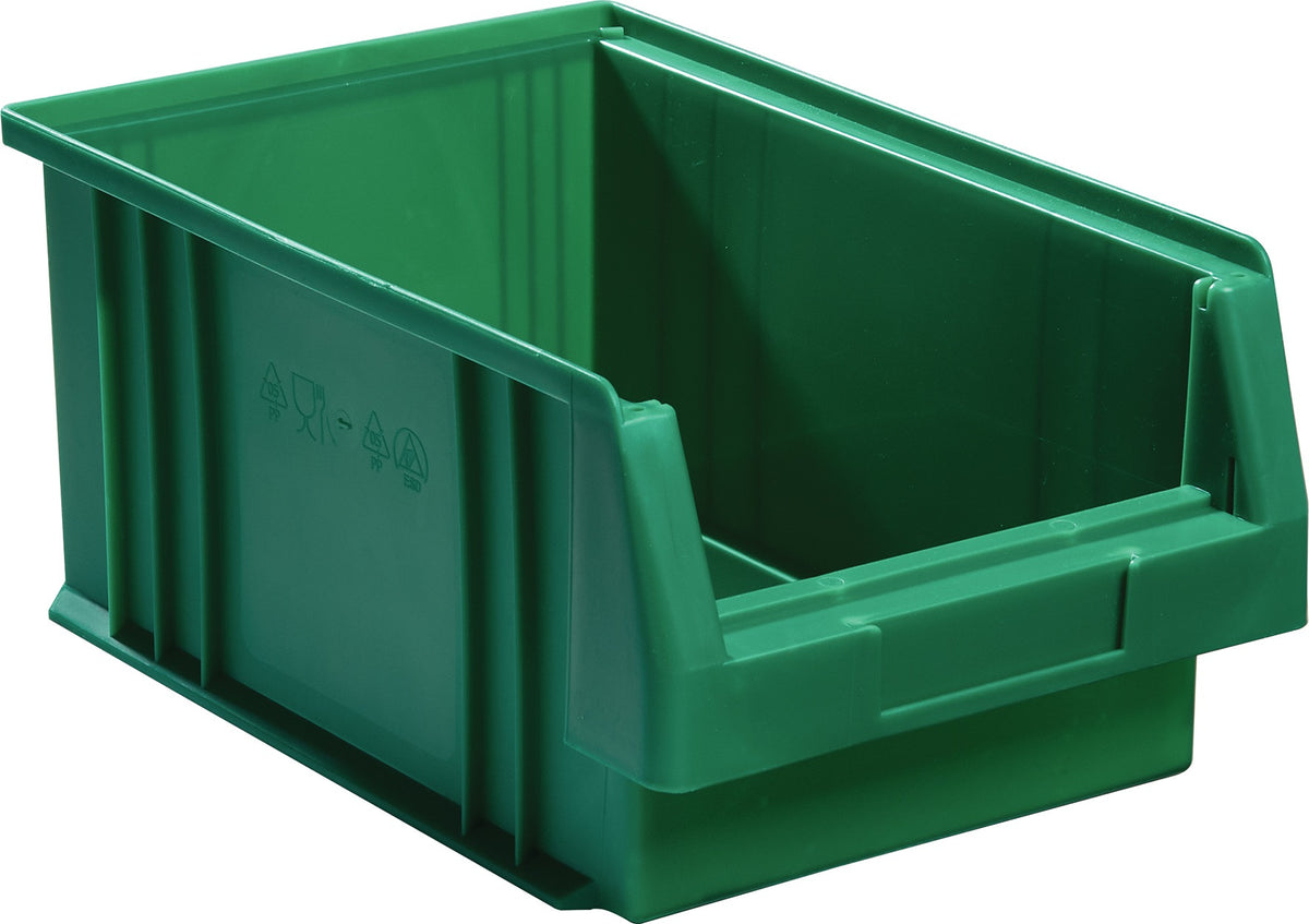 Sichtlagerkasten PLK 500x315x200 mm PP rot von LA-KA-PE – 8 Stück, 22,5 l, 180 kg Auflast