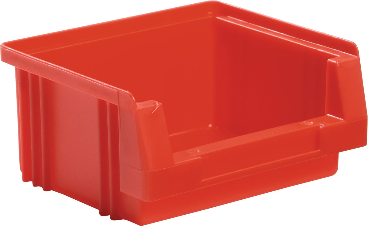 Sichtlagerkasten PLK 500x315x200 mm PP rot von LA-KA-PE – 8 Stück, 22,5 l, 180 kg Auflast
