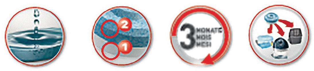PATTEX Luftentfeuchter Aero 360 PA360 – 6er Pack, 6 Tabs à 450 g, für Räume bis 50 m³