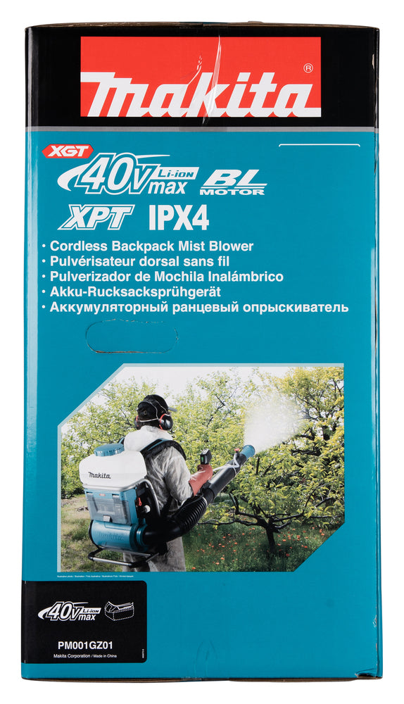 Makita Akku-Rucksacksprühgerät – bürstenlos, XPT-Schutz, tropffrei, robust - PM001GZ01