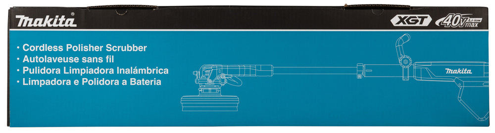 Makita Akku-Scheuermaschine – 3-stufig regelbar, teleskopierbar, LED, XPT-Schutz - PS001GZ
