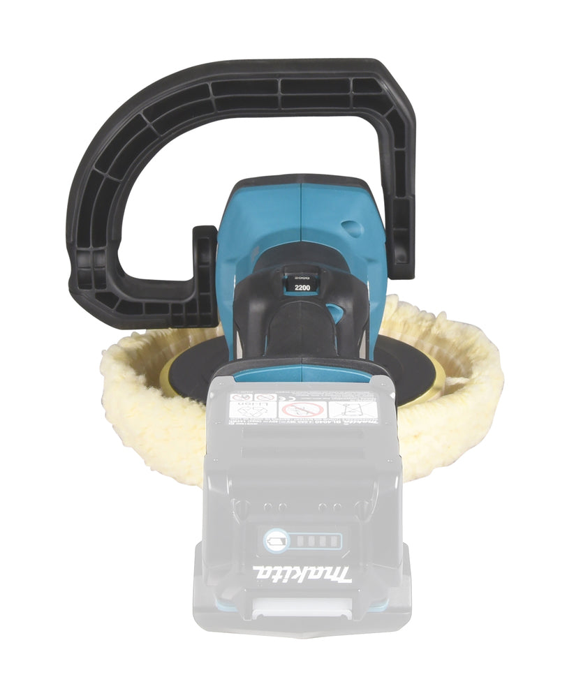 Makita Akku-Poliermaschine 180 mm – bürstenlos, XPT, konstante Drehzahl, Sanftanlauf - PV001GZ