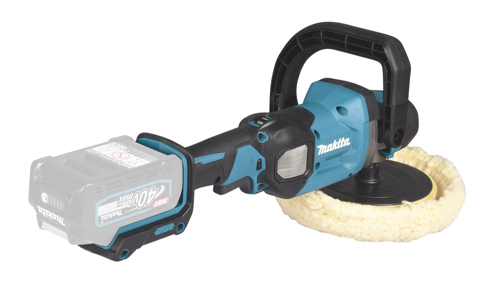 Makita Akku-Poliermaschine 180 mm – bürstenlos, XPT, konstante Drehzahl, Sanftanlauf - PV001GZ