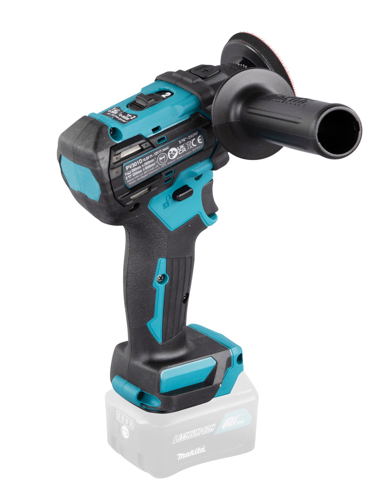 Makita Akku-Schleifer und -Polierer Ø 50/75 mm – bürstenlos, 2-Stufen-Drehzahl, XPT-Schutz - PV301DZ