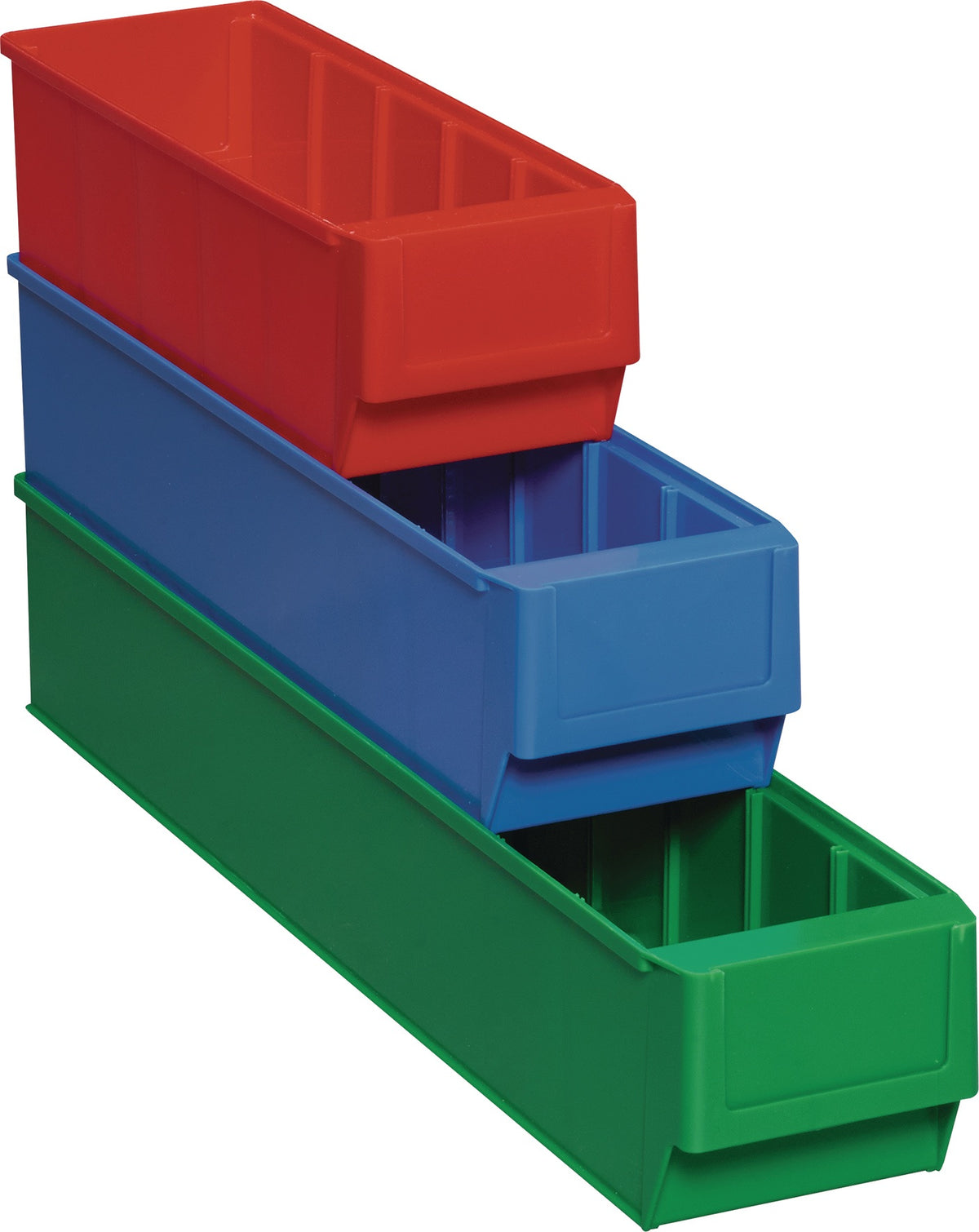 TECWERK Regalkasten 300x91x81 mm rot PP – 30 Stück, Trennwände, Auszugssperre